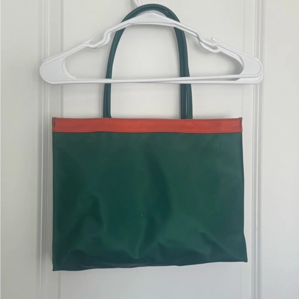 Clinique Green and Orange makeup Bag